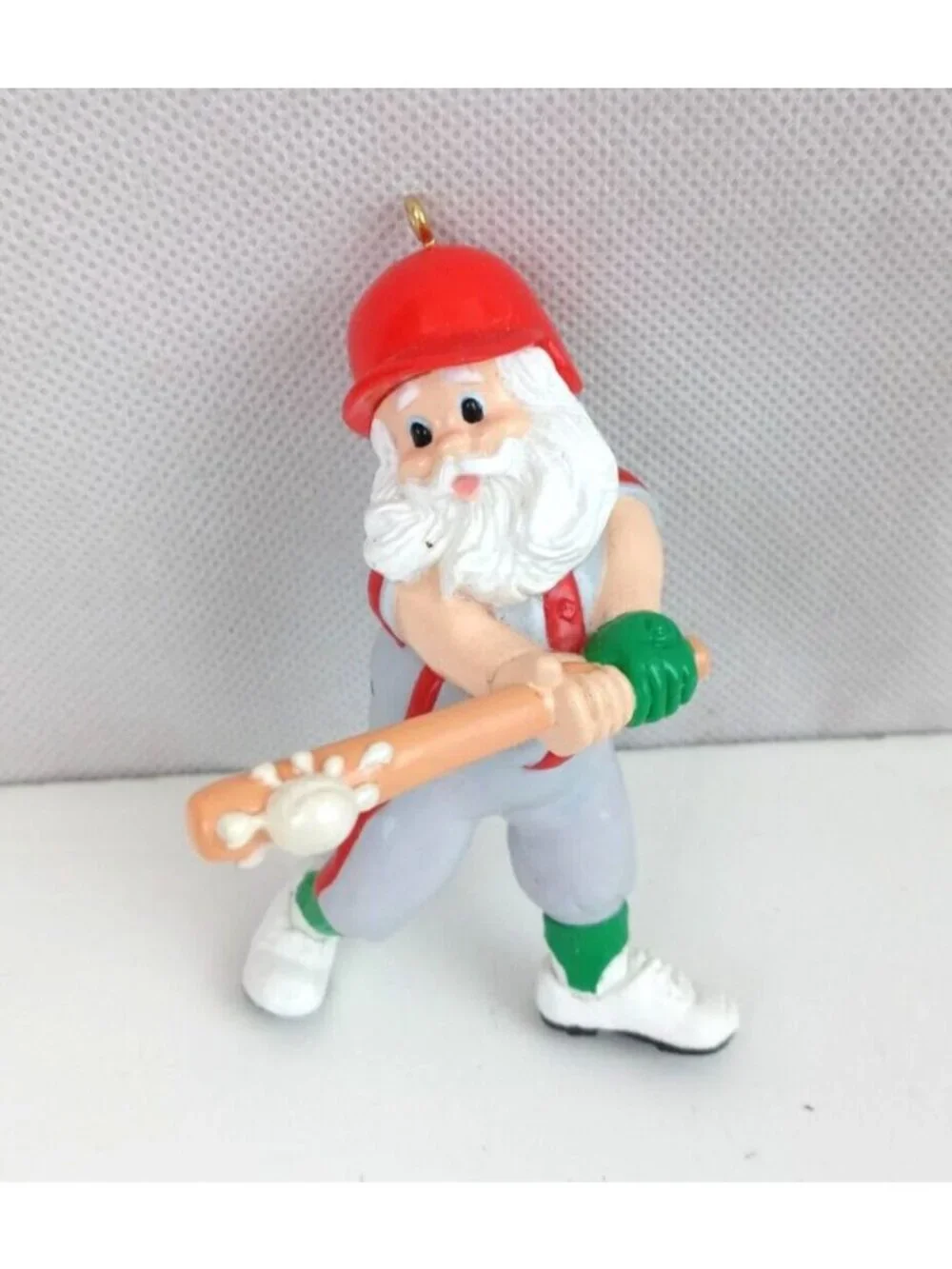 Vintage 1987 Hallmark Keepsake Ornament Santa At The Bat In Original Box